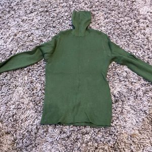 army green turtle kneck